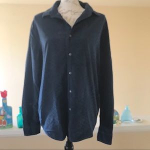 Long sleeve corduroy blue women’s shirt